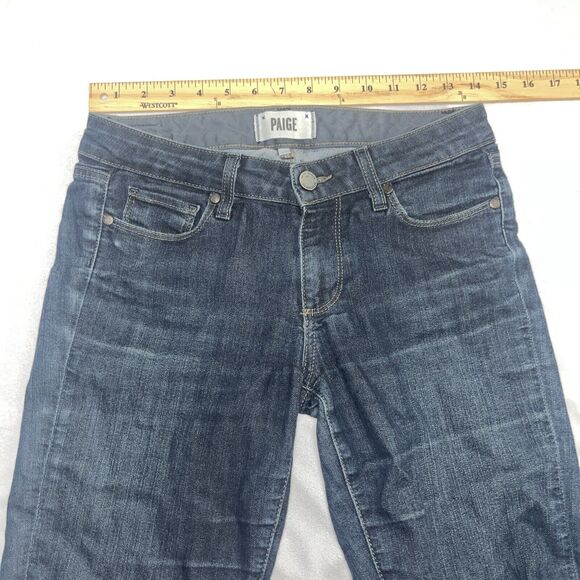 PAIGE Dark Blue Boot Cut Jeans - Picture 6 of 10